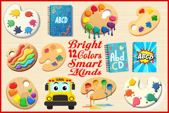 Bright Colors Smart Minds: 12 Creative School Art Designs