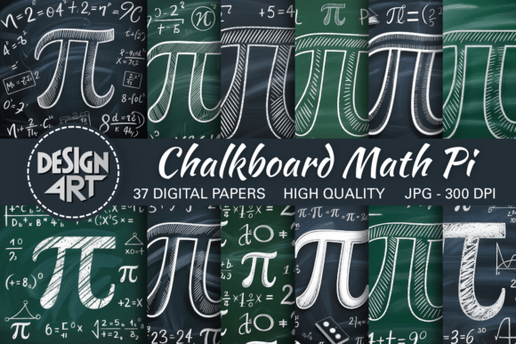 Chalkboard Math Pi Background: Design Essentials