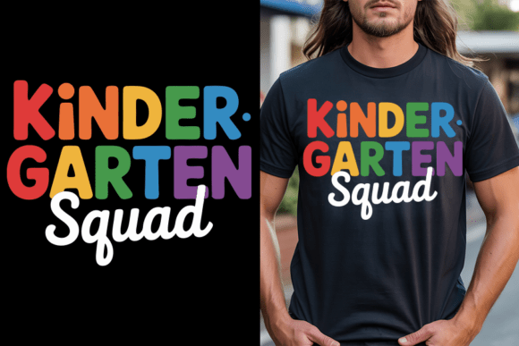 Kindergarten Squad Typographic Design