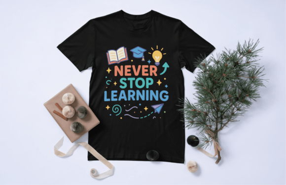Never Stop Learning Educational SVG
