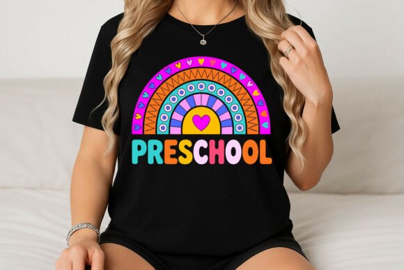 Preschool Rainbow Design with Hearts: A Vibrant Solution for Early Education Creatives